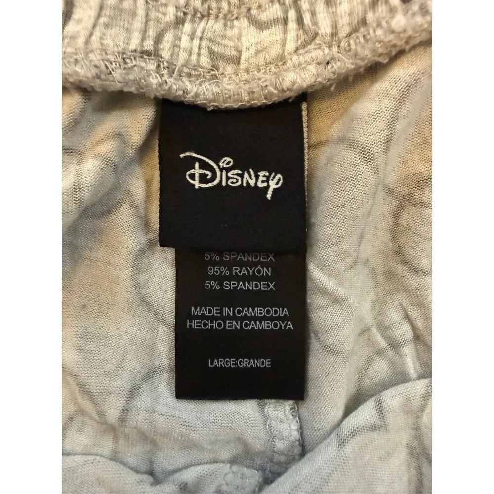 Disney Women's Mickey Mouse Heather T-Shirt Shorts Pajama Set Gray Large - Picture 3 of 12